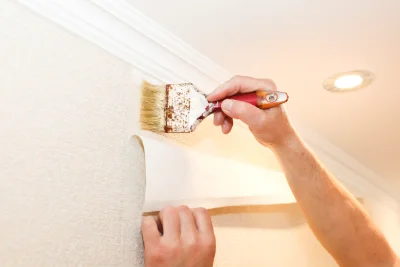 Pose de papier peint à la Chapelle-aux-Bois — revêtements muraux et toiles de verre